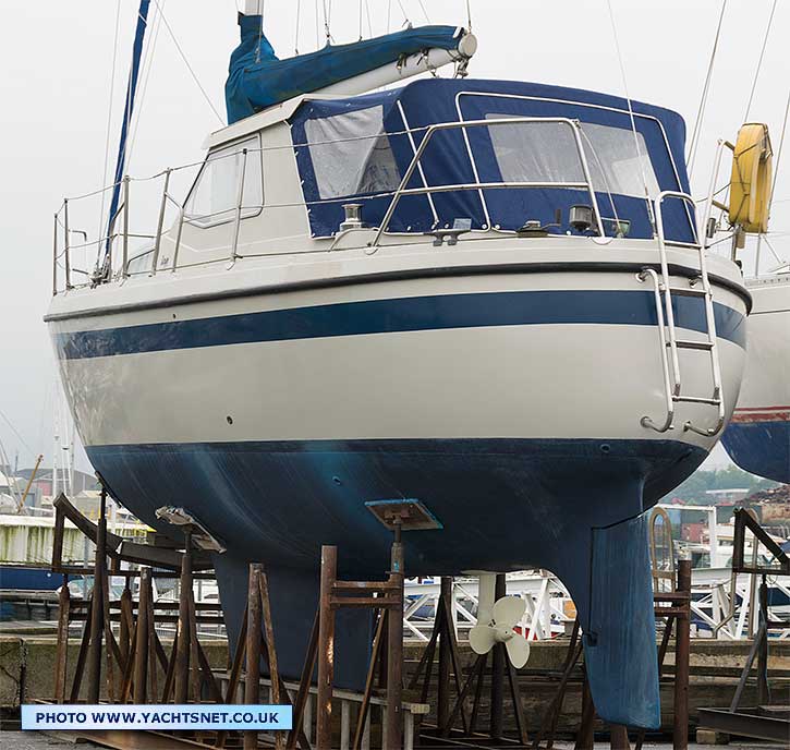 Ashore stern