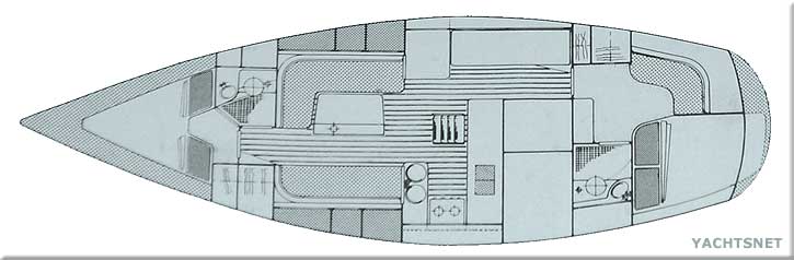 Moody 37 accommodation plan