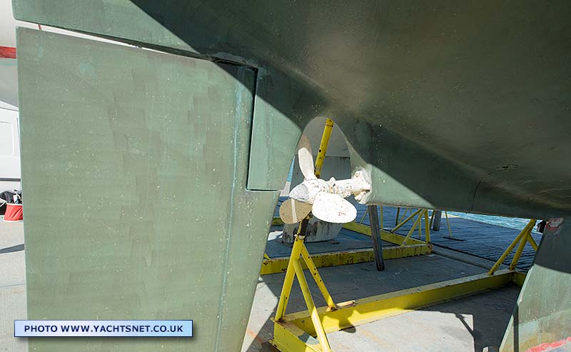 Rudder and prop